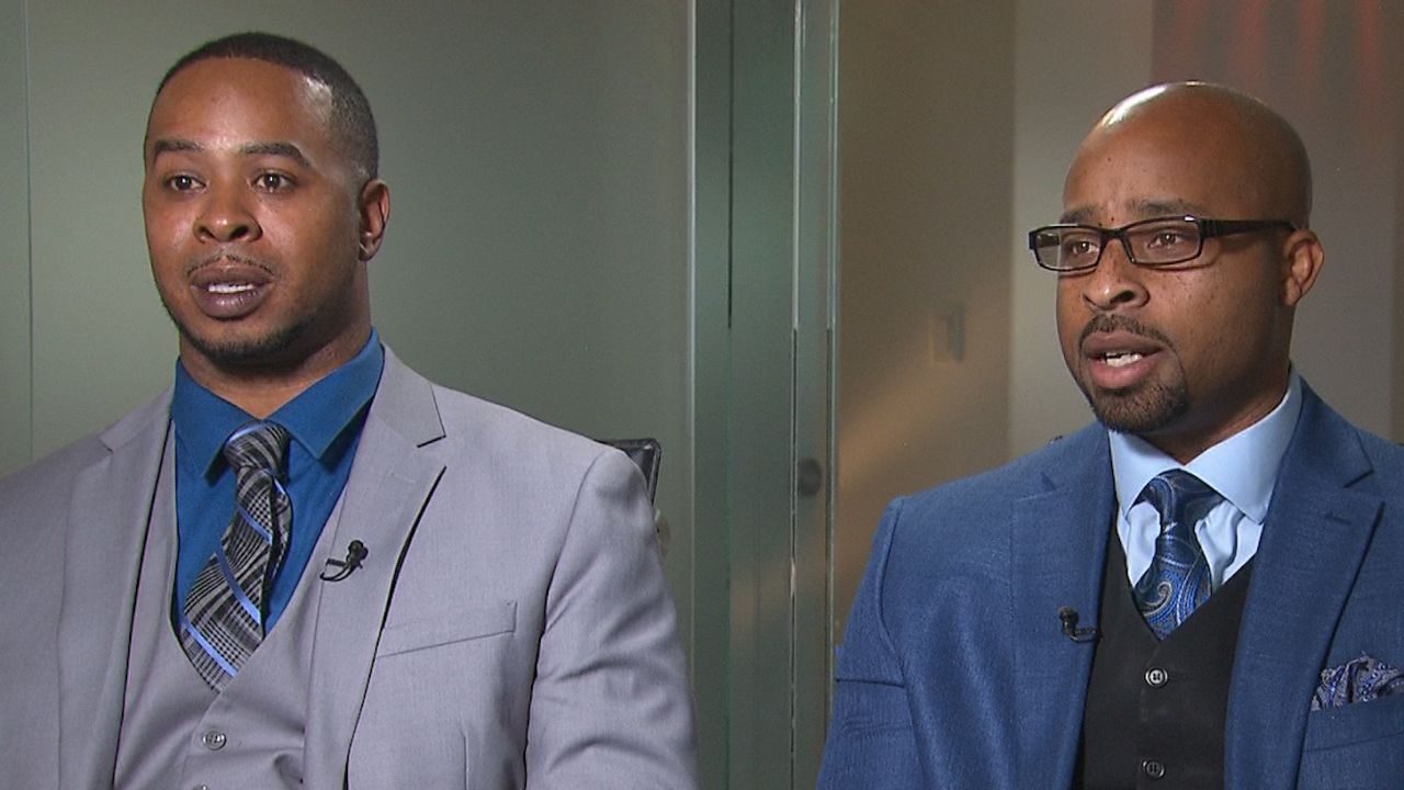 Marcus Boyd (left) and Derrick Brooks.