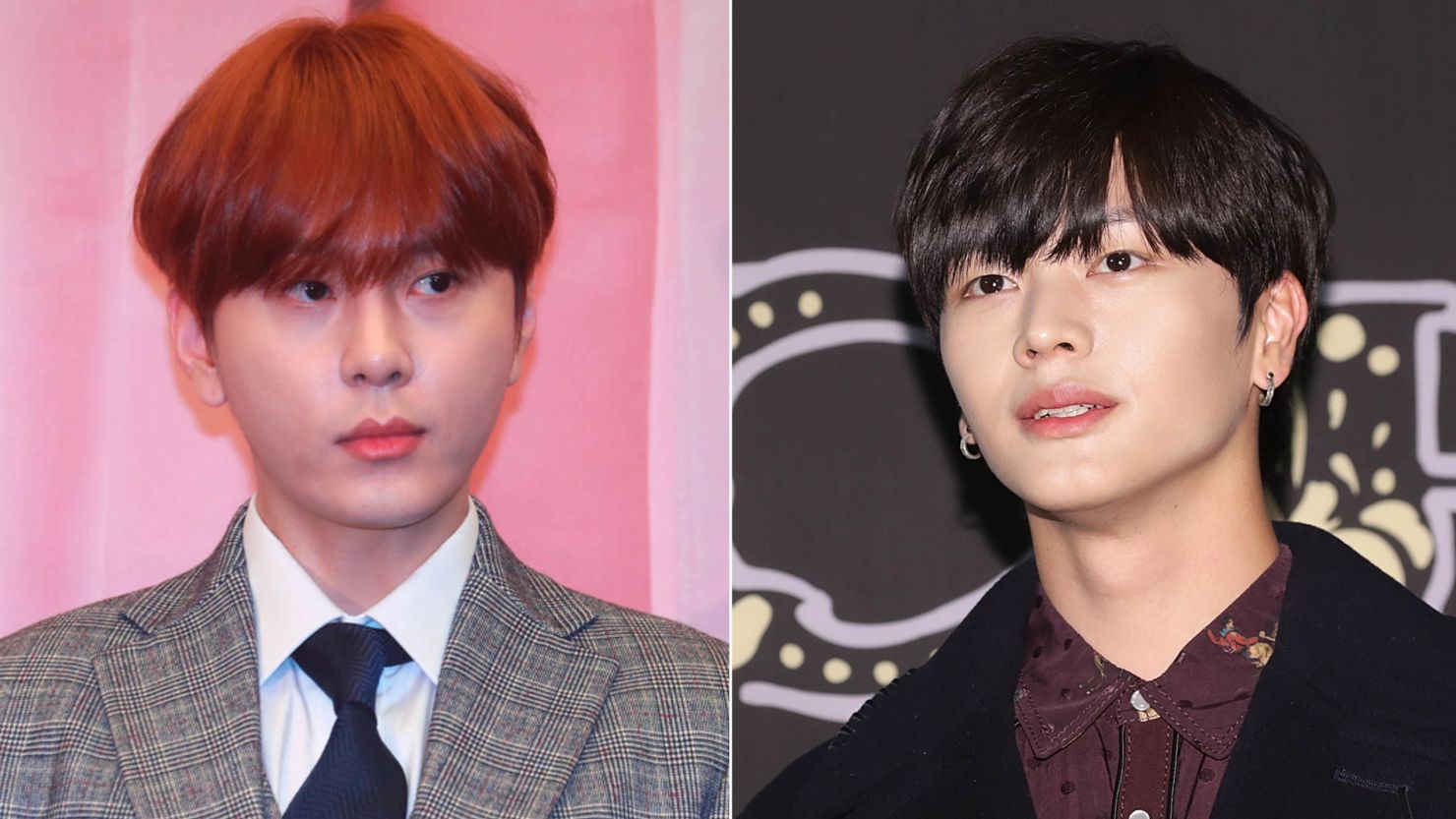 Yong Jun-hyung (left) of Highlight and Yook Sung-Jae (right) of BtoB were among those affected.