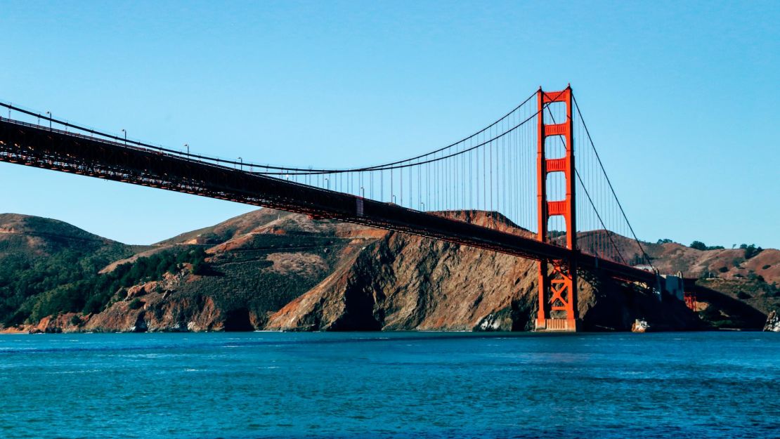The iconic Golden Gate Bridge provides glorious views from all over the city on clear days.