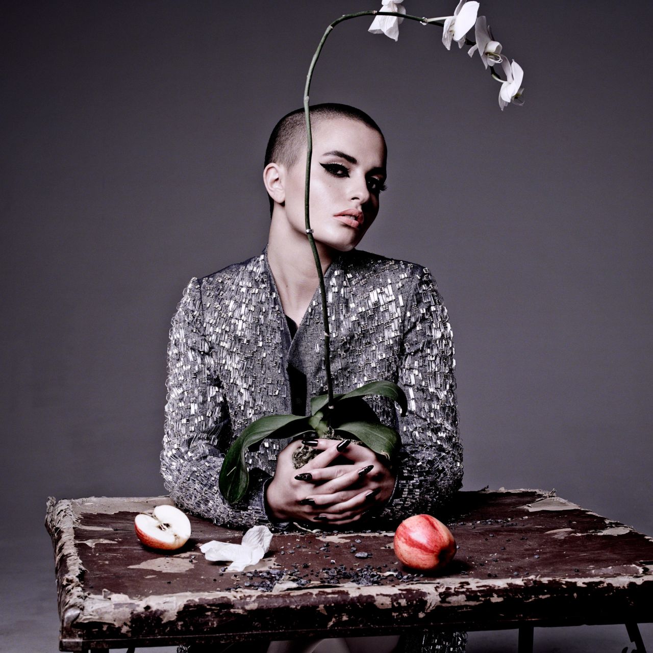 Model Cuba Tornado Scott captured by Michel Comte in the March 2015 issue of Vogue Italia.