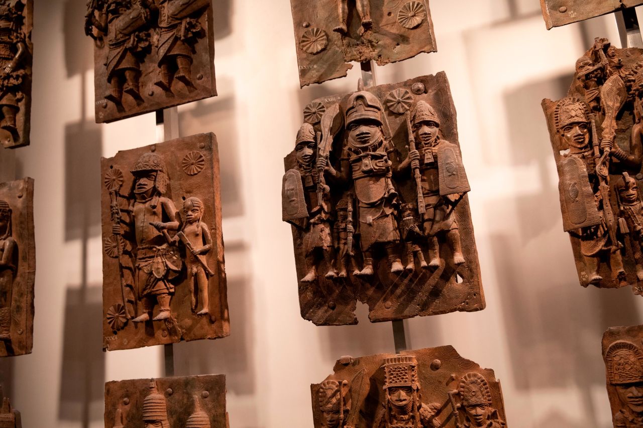 <strong>Bronze sculptures:</strong> The famous Benin Bronzes are a collection of plaques and sculptures that once decorated the royal palace of the Kingdom of Benin. Stolen by the British during punitive raids in 1897, these specimens are at the British Museum in London. 