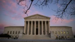 The U.S. Supreme Court building stands at sunset in Washington, D.C., U.S., on Monday, Dec. 17, 2018. President Donald Trump isn't inclined to support a one- or two-week stopgap spending measure that would avert a partial government shutdown over the holidays, according to a person familiar with White House planning. Photographer: Al Drago/Bloomberg via Getty Images