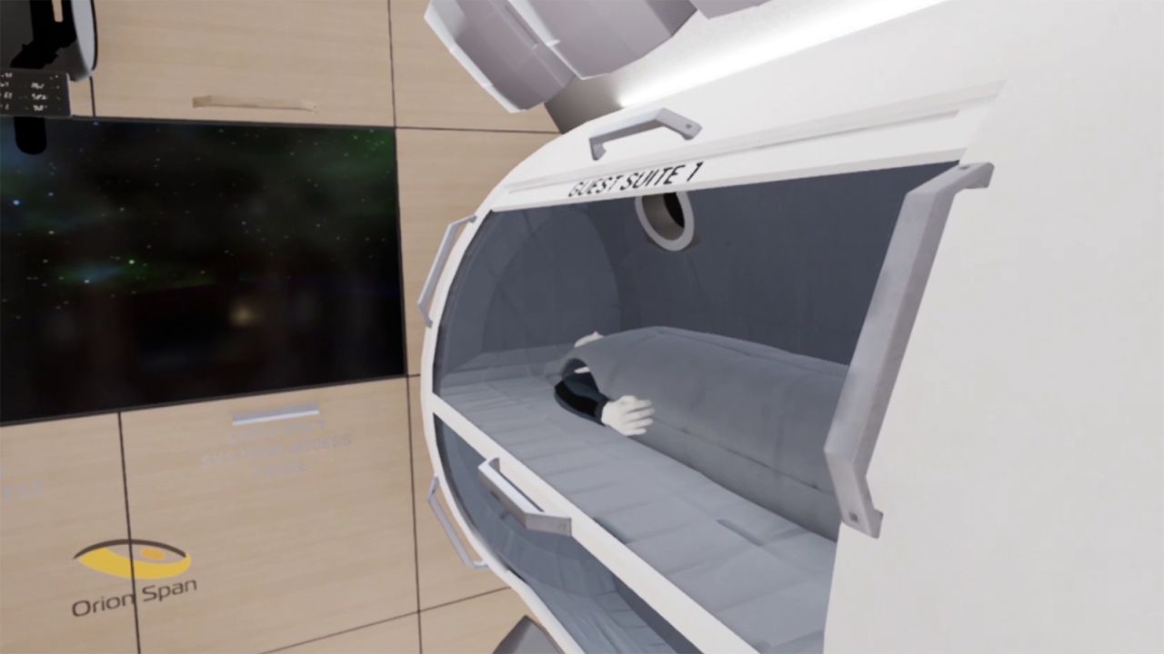 <strong>Sleeping pod:</strong> "With customizable private sleeping pods, top-quality space food and luxury design details, Aurora Station is ushering in a new era of space travel," says Frank Bunger, CEO and founder of Orion Span 