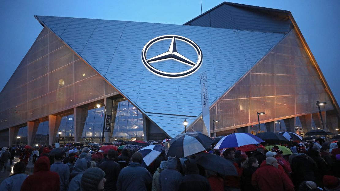 Atlanta's Mercedes-Benz Stadium, seen here last year, will host the Super Bowl on February 3. 