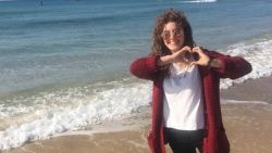 Aiia Maasarwe is seen at Caesarea beach in Israel on January 23, 2017, in this photo supplied by her cousin Manar.