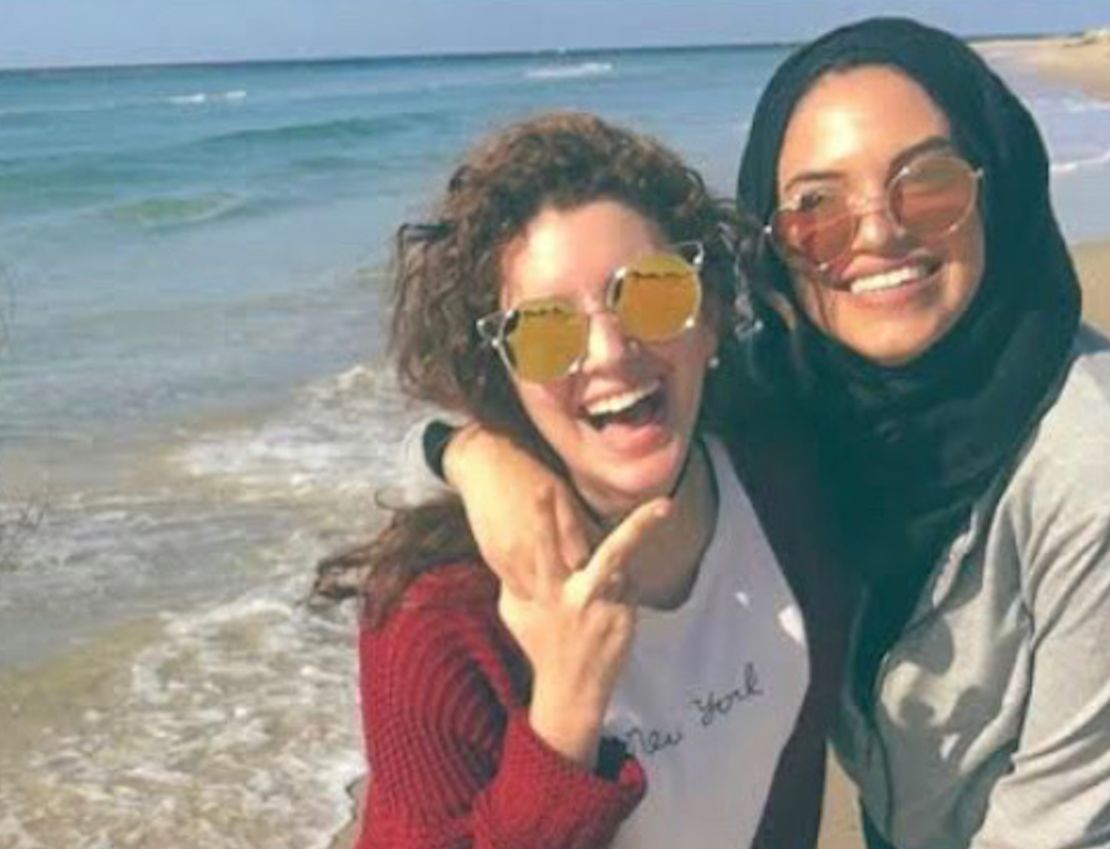 Maasarwe and her cousin, Manar Masarwa, at the beach in Israel in January 2017.