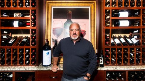 Sands poses for a portrait in a wine cellar at Constellation Brands' headquarters in Victor, New York.