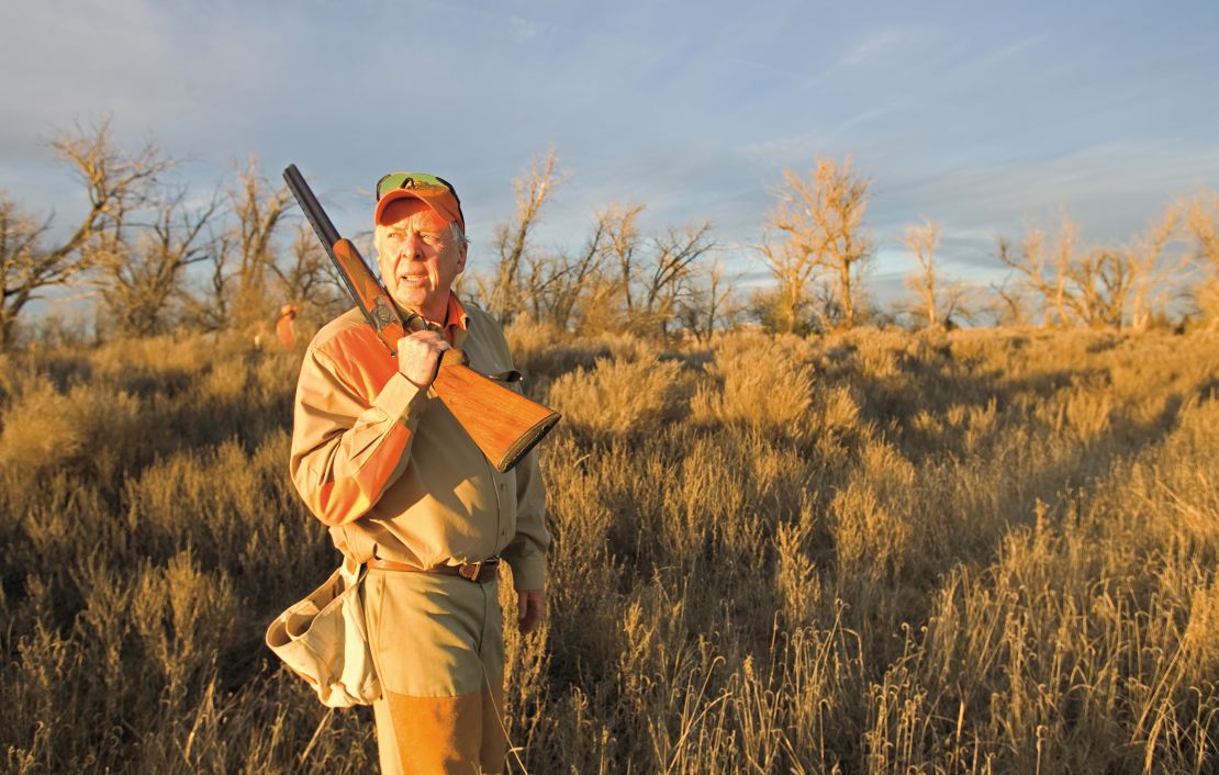 T. Boone Pickens hunting on his Mesa Vista Ranch in Texas, which he is selling for $250 million.