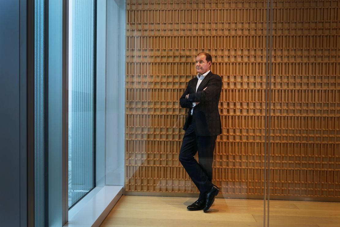 Weber poses for a portrait at Takeda's new global headquarters in Tokyo.