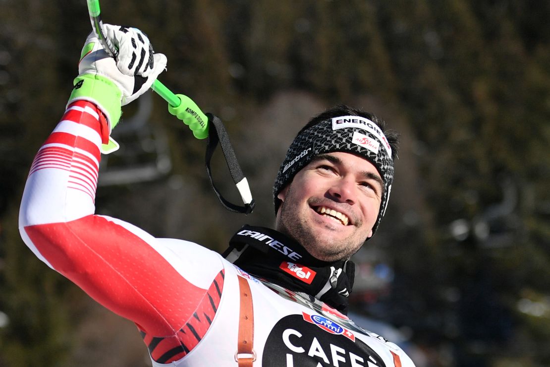 The win moves Kriechmayr to fourth in the overall World Cup standings