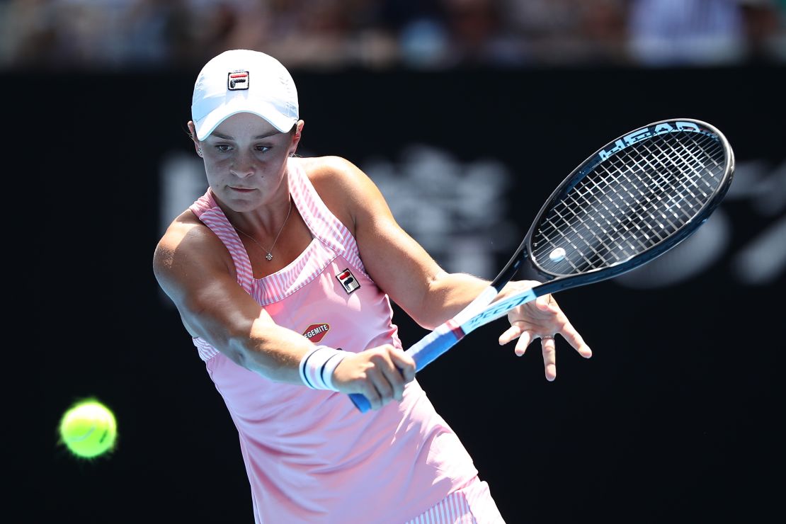 Ashleigh Barty beat Maria Sharapova at the Australian Open on Sunday. 
