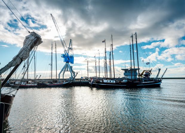 Located in the Dutch shipping town of Harlingen, this one-room hotel used to be a crane by the harbor.