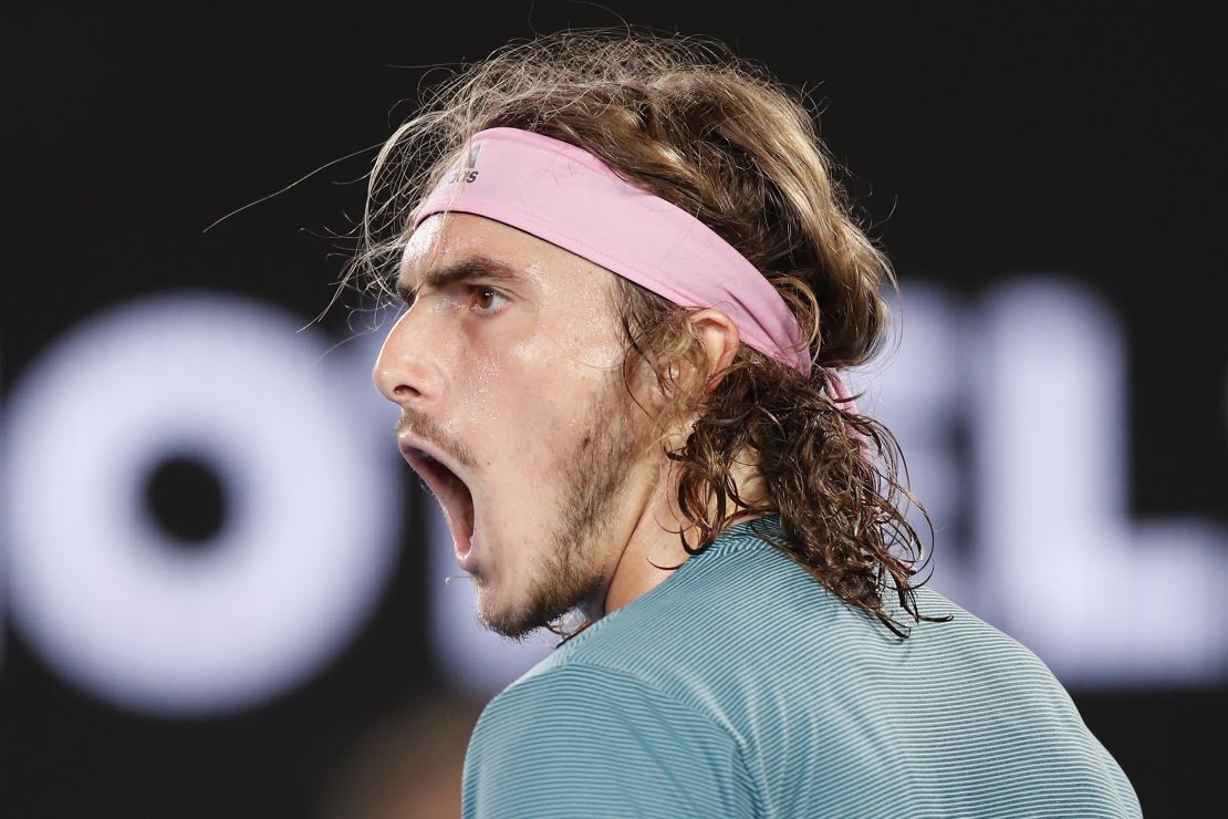 Stefanos Tsitsipas reached his first grand slam quartefinal. 