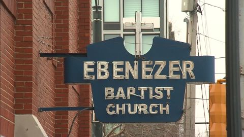 <strong>Historic Ebenezer Baptist Church (Atlanta): </strong>This is a sign to sacred ground in Atlanta and for the civil rights movement.