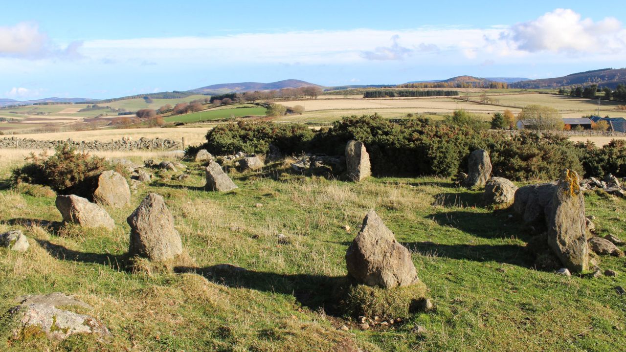 The stone circle in Leochel-Cushnie, Aberdeenshire, UK is a lot less ancient than it looks.