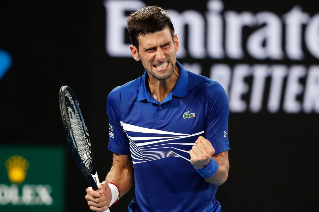 Novak Djokovic beat Daniil Medvedev in four sets. 