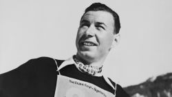 Undated file picture of Swiss alpine skier Karl Molitor who competed in the 1948 Winter Olympics. He won a silver medal in the Alpine combined event and a bronze medal in the downhill competition. (Photo credit should read STF/AFP/Getty Images)