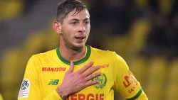 Nantes' Argentinian forward Emiliano Sala gestures during the French L1 football match Nantes vs Montpellier at the La Beaujoire stadium in Nantes, western France, on January 8, 2019. (Photo by LOIC VENANCE / AFP)        (Photo credit should read LOIC VENANCE/AFP/Getty Images)
