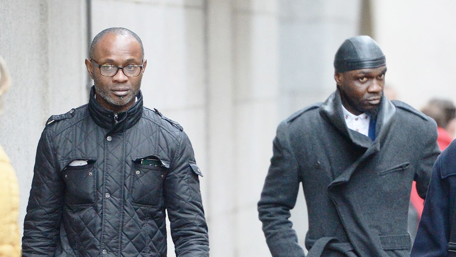Sodje Sports Foundation court case. Bright and Efe Sodje (right) at the Old Bailey, London where they were sentenced to prison for fraudulent trading in 2017. 