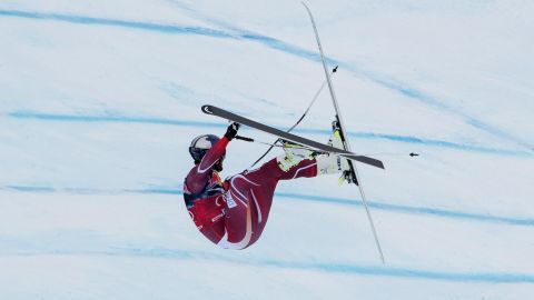 Norway's Aksel Lund Svindal crashes at Kitzbuehel in 2016.