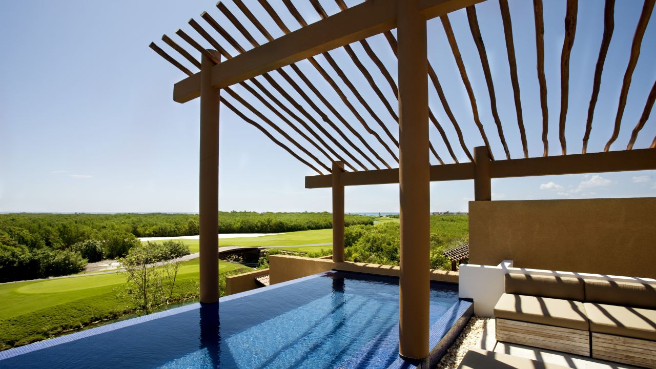 <strong>Banyan Tree Mayakoba, Playa del Carmen, Mexico:</strong>  A gated resort on the Riviera Maya coastline, Banyan Tree combines Mexican architecture with Asian influences. 