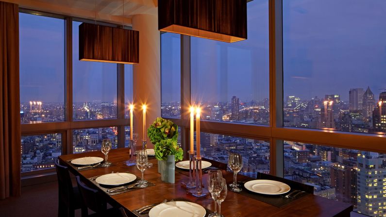 <strong>The Dominick Hotel, New York City:</strong> The view is the star at this SoHo hotel but guests don't sacrifice comfort: There are marble bathrooms, Italian furnishings, an elegant spa and a seasonal pool. 