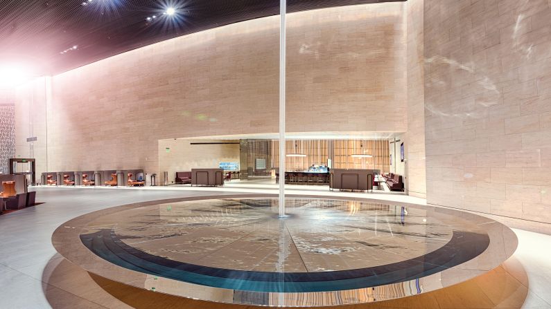 <strong>Qatar Airways Al Safwa First Lounge at Doha International Airport: </strong>An homage to the arts, Al Safwa doubles as a mini museum and features a changing rotation of Islamic fine art installations and artifacts on loan from Doha's Museum of Islamic Art. 