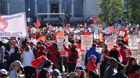 Teachers rallied after union leaders and the school district reached a deal.