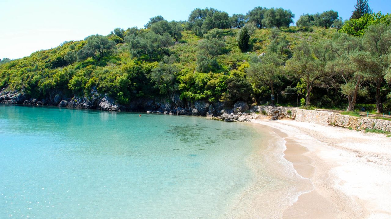 <strong>Bathing bliss:</strong> The narrow, tree-lined Zavia beach is one of Sivota's highlights. 