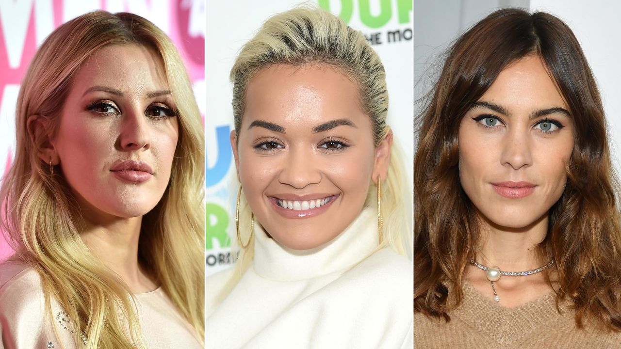 Ellie Goulding, Rita Ora, Alexa Chung (left to right) were among the celebrities who promised to alter their posts.