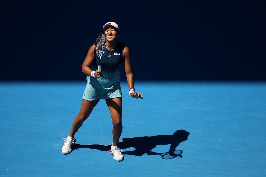 Naomi Osaka was all smiles at the Australian Open after reaching the semifinals.
