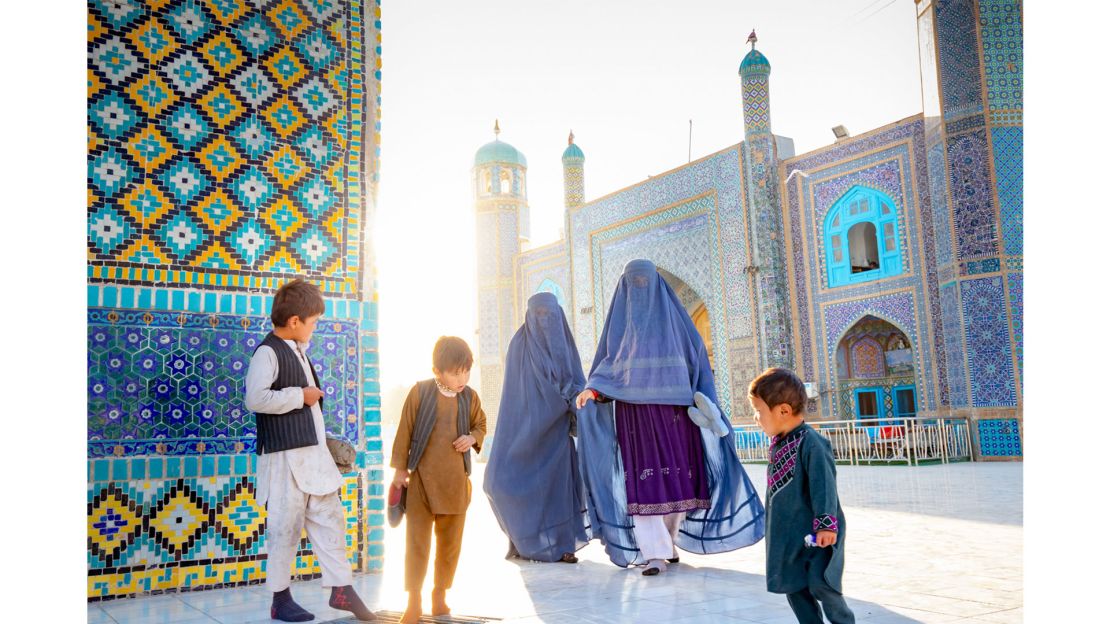 The Blue mosque in Mazar i Sharif seemed to show life as usual in Afghanistan, says Broekkamp.