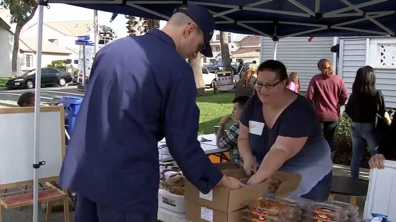 Coast Guard Food Bank in Bay Area.