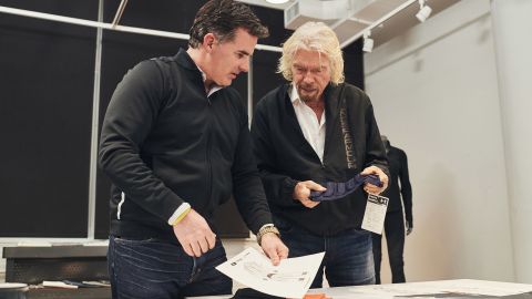 Virgin Group founder Richard Branson and Under Armour founder and CEO Kevin Plank announced a partnership between the apparel brand and Virgin Galactic.