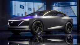 Denis Le Vot, senior vice president and chairman, Nissan North America, introduces the Nissan IMs, a pure electric all-wheel drive concept car with fully autonomous drive capability on January 14, 2019 at the North American International Auto Show in Detroit, Mich.