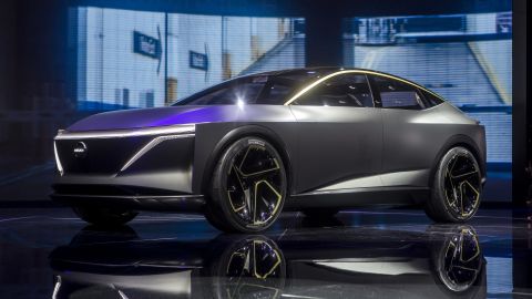 The Nissan IMs concept has a car's shape but SUV-like capabilities, Nissan says.
