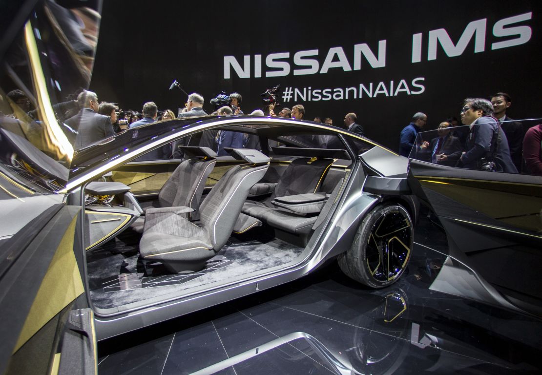 The IMs has wide-opening doors to show off its interior, a feature that probably won't make it onto a production car.