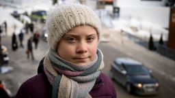 Swedish youth climate activist Greta Thunberg pose during an interview with AFP during the World Economic Forum (WEF) annual meeting, on January 23, 2019 in Davos, eastern Switzerland. (Photo by Fabrice COFFRINI / AFP)        (Photo credit should read FABRICE COFFRINI/AFP/Getty Images)