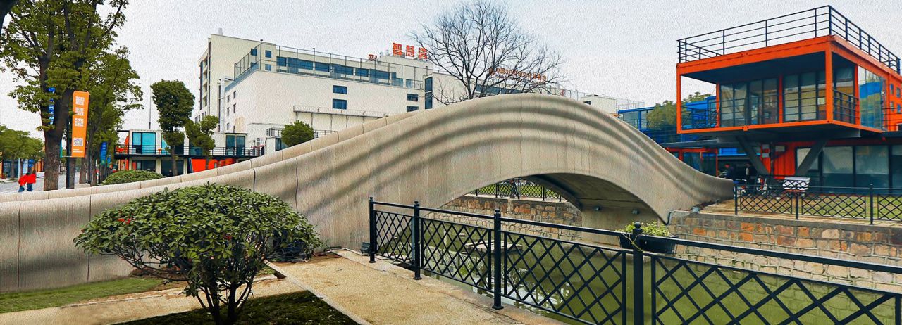 Shanghai is now home to the world's longest 3D printed concrete bridge.