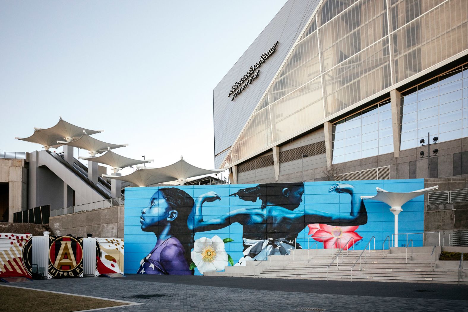 Ernest Shaw's "<strong>Atlanta Strong</strong>," at the Home Depot Backyard next to Mercedes Benz Stadium, is a tribute to women. Shaw wanted to honor the role women play in the fight for human rights. "I believe we are in the time of the holy feminine," said the Baltimore artist about his inspiration. "Feminine energy is slowly moving into power." 