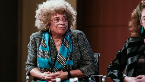 Angela Davis attends an event celebrating Groundswell, a New York social justice group, at the City University of New York on April 6, 2017.