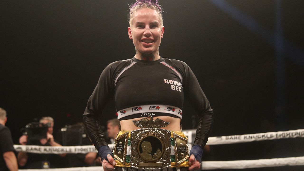 Rawlings celebrates after defeating Britain Hart in Mississippi on August 25, 2018