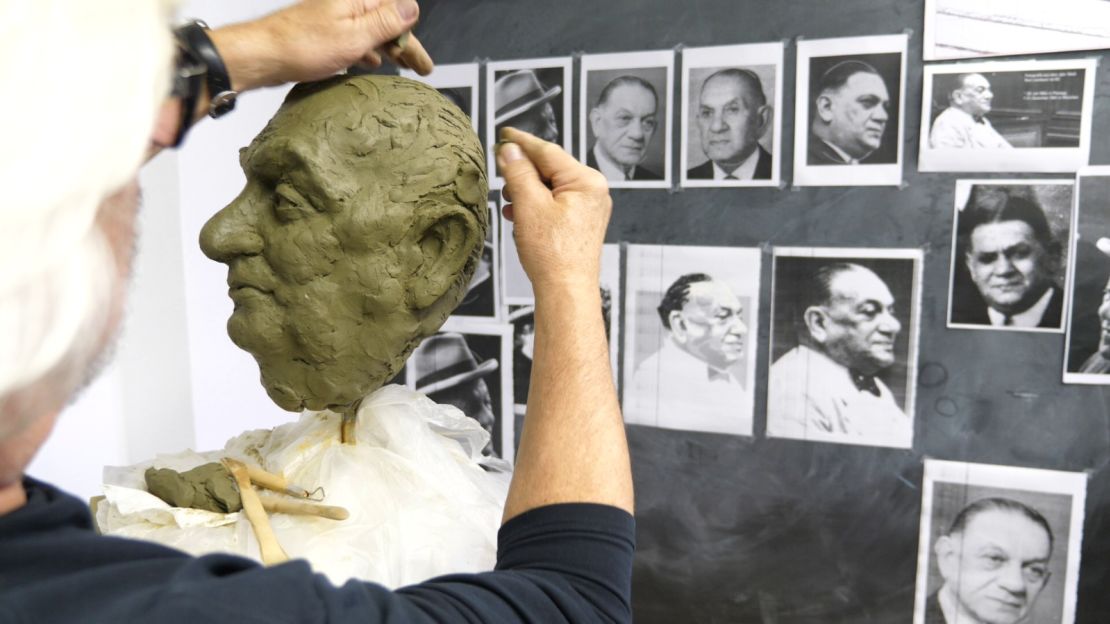 Sculptor Karel Fron was chosen to create the statue of Kurt Landaeur.
