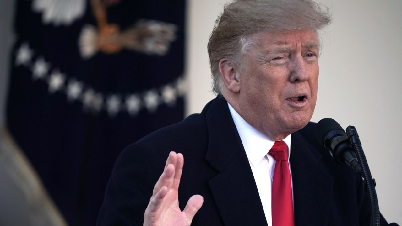 WASHINGTON, DC - JANUARY 25: U.S. President Donald Trump speaks during a press event in the Rose Garden of the White House on January 25, 2019 in Washington, DC. The White House announced they've reached a deal with Congress to end the shutdown and open the federal government for three weeks to give time to work out a larger immigration and border security deal. (Photo by Alex Wong/Getty Images)