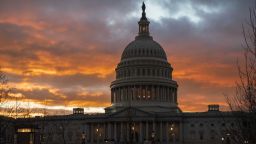 The Capitol at sunset after the Senate rejected competing Democratic and Republican proposals for ending the partial government shutdown, which is the longest in the nation's history, in Washington, Thursday, Jan. 24, 2019. (AP Photo/J. Scott Applewhite)