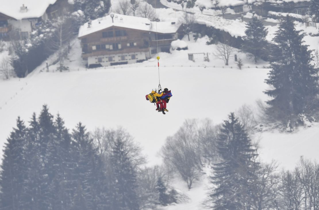 Sweden's Alexander Koell is transported to hospital after a serious crash.