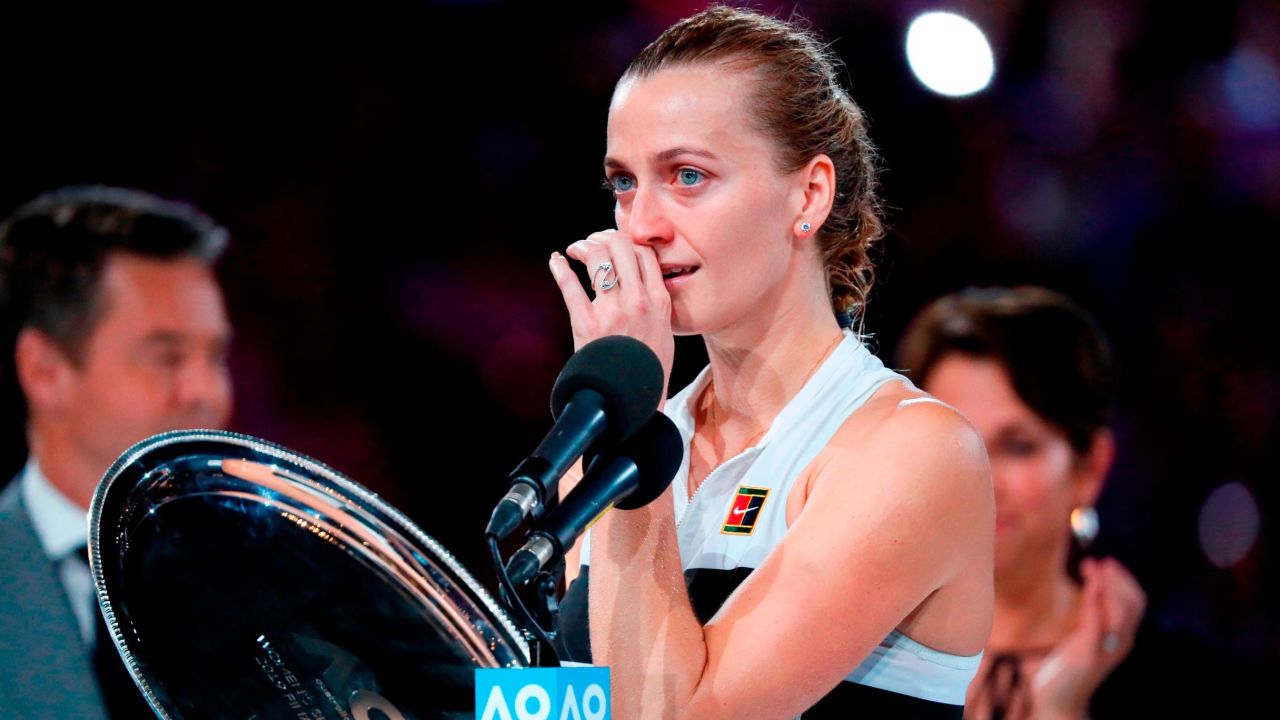 Petra Kvitova played in her first grand slam final after she was attacked in her home. 
