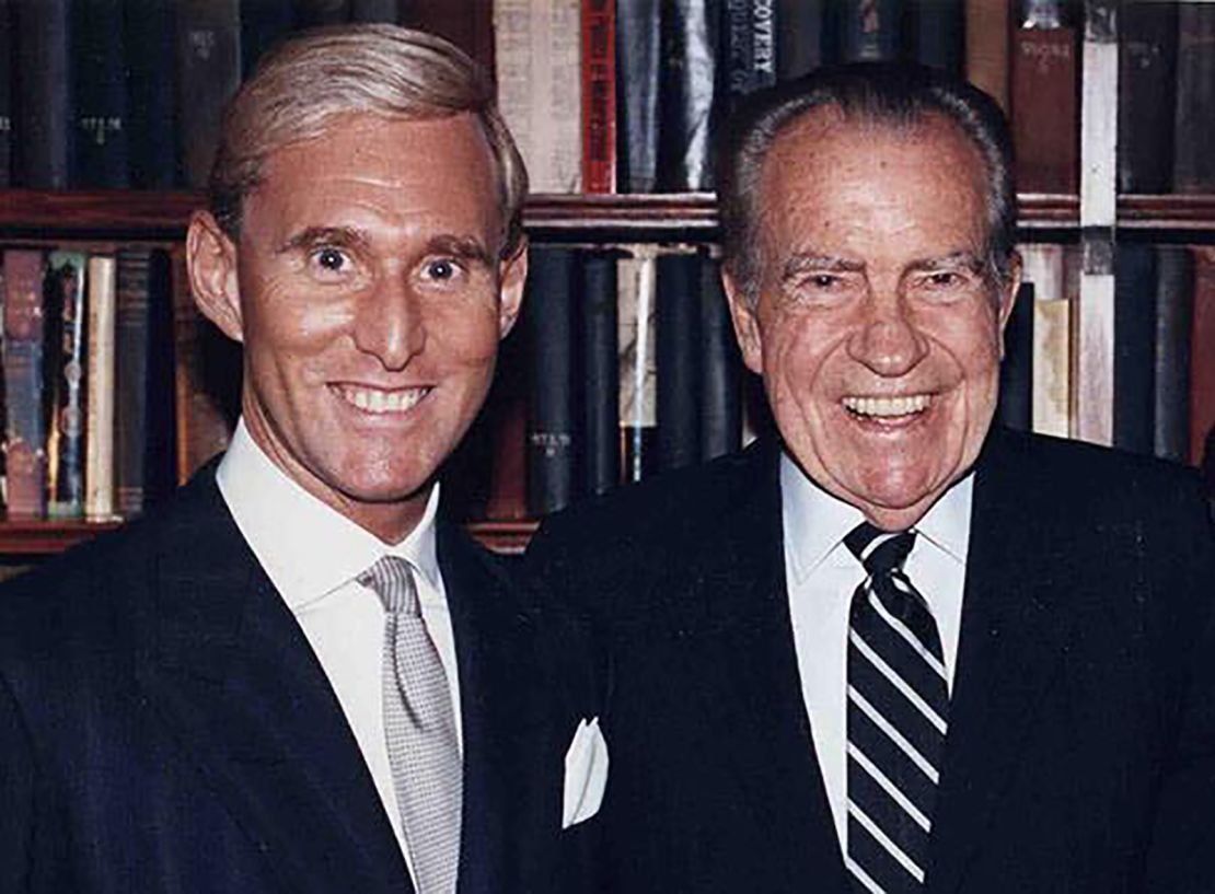 A young Stone with former president Richard Nixon, from Stone's Facebook page.