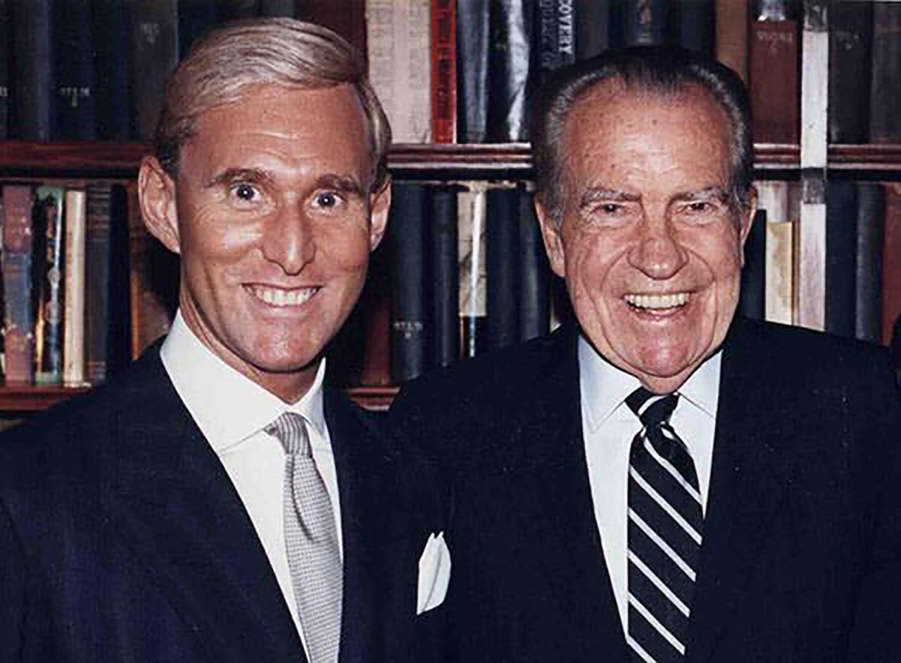 This undated photo shows Stone with former President Nixon.