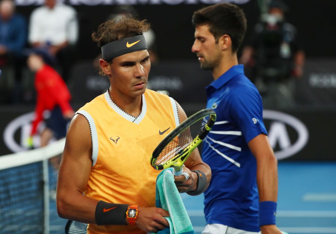 Rafael Nadal and Novak Djokovic meet in the men's final of the Australian Open.